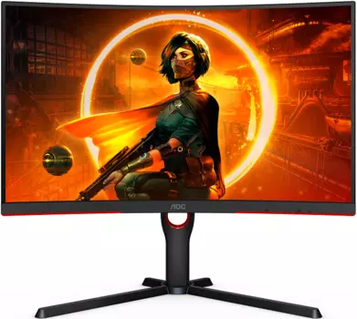 Монитор 27" AOC C27G3U 1920x1080, 165Гц VA, 16:9, 4ms, 2*HDMI, DP, 4*USB3.2, 3000:1, 80M:1, 178/178, 300cd, HAS, Swivel, Tilt, Speakers, Curved 1000R,