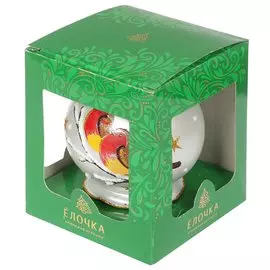 Елочный шар Елочка, Веточка/Птички, стекло, С674/С2058