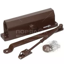 Доводчик дверной Vanger, DC-180-BR, -40°C + 60°C °C, 180 кг, коричневый, 26416