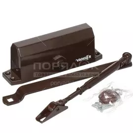 Доводчик дверной Vanger, DC-85-BR, -40°C + 60°C °C, до 85 кг, коричневый, 26410
