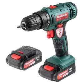 Дрель-шуруповерт аккумуляторная, Hammer, ACD12BS, 12 В, кейс