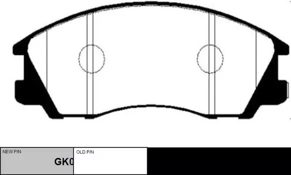 Тормозные колодки дисковые CTR GK0476