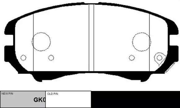 Тормозные колодки дисковые CTR GK0507