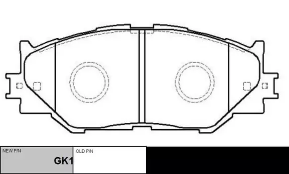 Тормозные колодки дисковые CTR GK1088