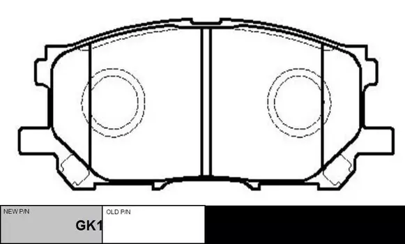 Тормозные колодки дисковые CTR GK1059