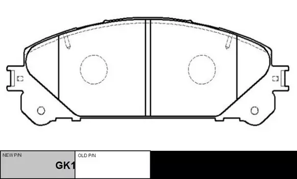 Тормозные колодки дисковые CTR GK1082
