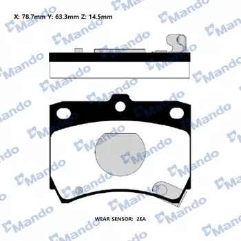 Тормозные колодки дисковые MANDO MPK01