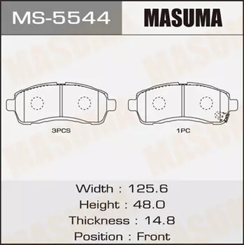 Тормозные колодки дисковые MASUMA MS-5544
