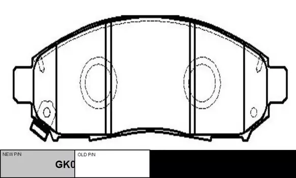 Тормозные колодки дисковые CTR GK0733