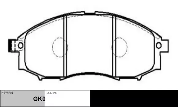 Тормозные колодки дисковые CTR GK0726