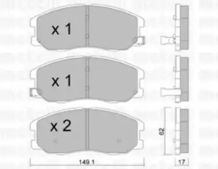 колодки дисковые передние!\ Opel Antara, Chevrolet Captiva 2.4/3.2/2.0/CDTi 06>