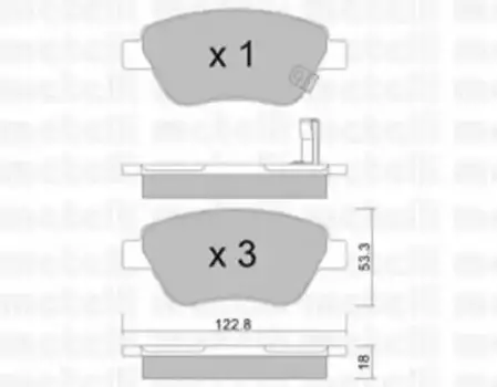 Тормозные колодки дисковые передняя ось METELLI 22-0321-2