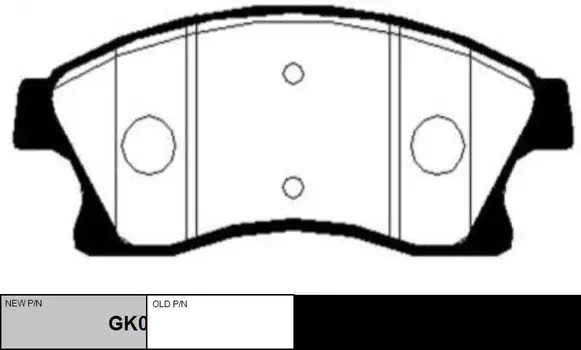 Тормозные колодки дисковые CTR GK0449