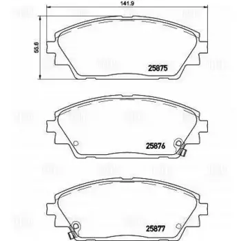 Тормозные колодки дисковые передняя ось TRIALLI PF 4264