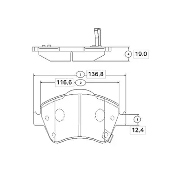 Тормозные колодки дисковые CTR GK1067