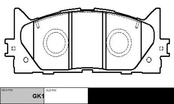 Тормозные колодки дисковые CTR GK1065