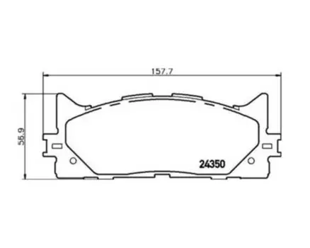 колодки дисковые передние!\ Toyota Camry ACV 40/45 06>