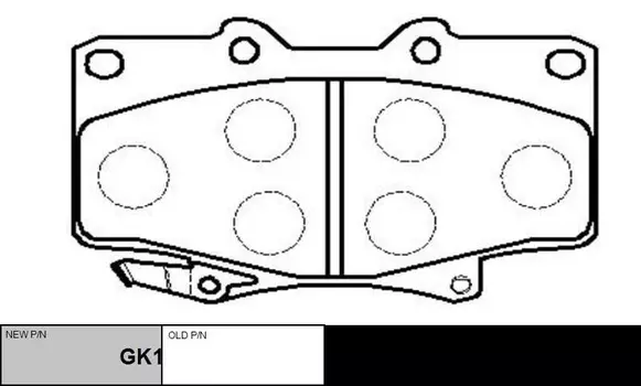 Тормозные колодки дисковые CTR GK1019