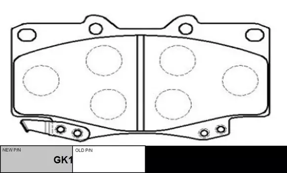 Тормозные колодки дисковые CTR GK1027