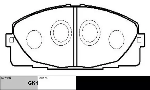 Тормозные колодки дисковые CTR GK1172