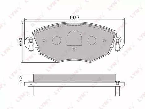 Тормозные колодки дисковые LYNXAUTO BD-3006