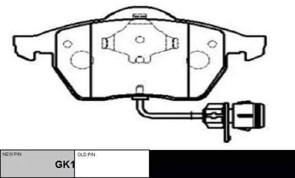 Тормозные колодки дисковые CTR GK1253