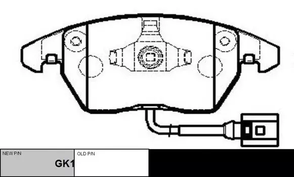 Тормозные колодки дисковые CTR GK1234