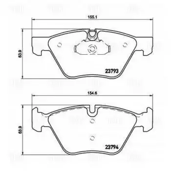 колодки дисковые передние!\ BMW E81-88/90-92 2.0-3.0i/2.0D 05>
