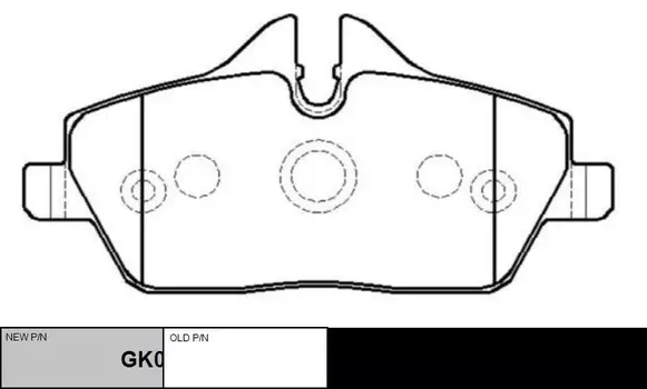 Тормозные колодки дисковые CTR GK0025