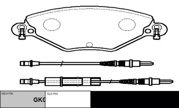Тормозные колодки дисковые CTR GK0899
