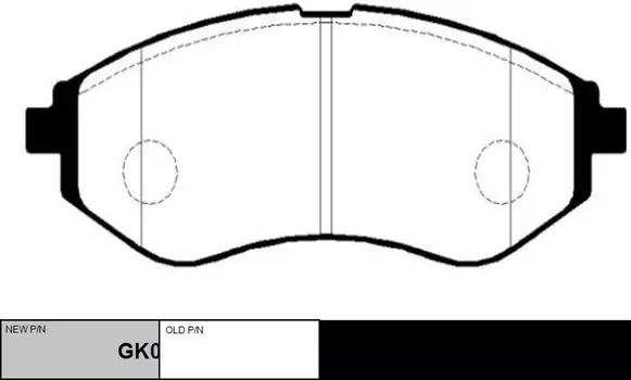 Тормозные колодки дисковые CTR GK0439