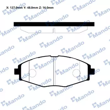 Тормозные колодки дисковые MANDO MPD06