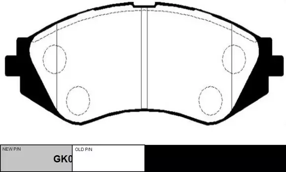 Тормозные колодки дисковые CTR GK0433