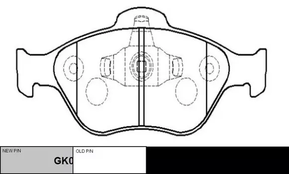 Тормозные колодки дисковые CTR GK0160