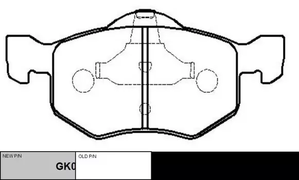 Тормозные колодки дисковые CTR GK0162