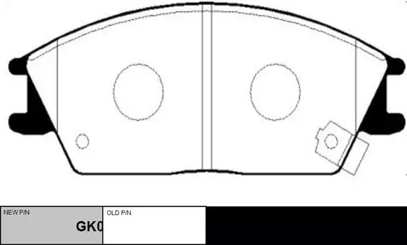 Тормозные колодки дисковые CTR GK0458