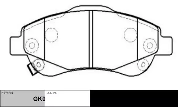 Тормозные колодки дисковые CTR GK0390