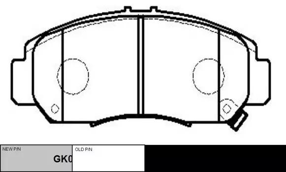 Тормозные колодки дисковые CTR GK0329