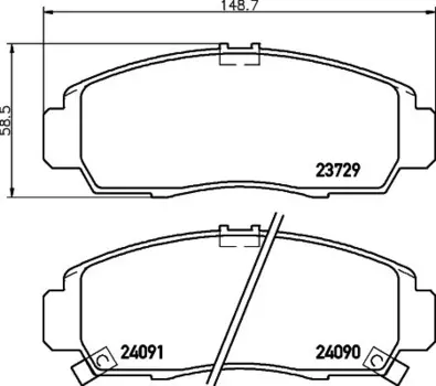 колодки дисковые передние!\ Honda Jazz 1.2i/1.4/Stream 1.7i/2.0i 01>