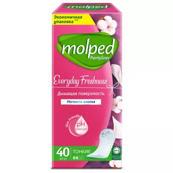 MOLPED Ежедневные прокладки женские гигиенические Everyday Freshness 40.0