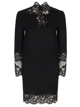Платье шерстяное с кружевом ERMANNO SCERVINO