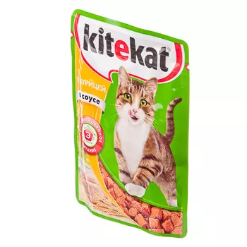 KITEKAT Корм для кошек влажный 85г "Курица в соусе"