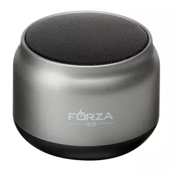 Колонка беспроводная FORZA круглая серебряная, 7x7x4,5см, micro-SD, AUX, USB, 400 мач