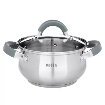 Кастрюля 1,9л VETTA Вена, со стеклянной крышкой, индукция