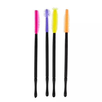Кисти силиконовые для ресниц ЮниLook, 4 шт, 10 см, 4 дизайна