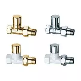 Вентиль запорный 1/2" прямой для стальных труб, золотой