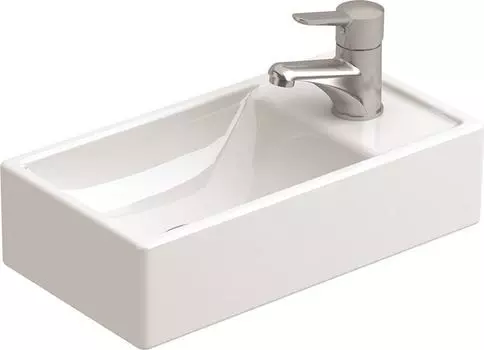 Раковина подвесная 40 см Sanitana Petit S10013235900000 правая, белый