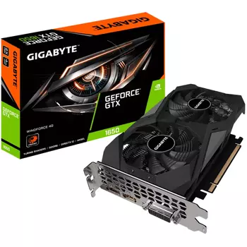 Видеокарта Gigabyte WindForce NVIDIA GTX 1650 4096 12000 128 RTL [GV-N1656WF2-4GD]