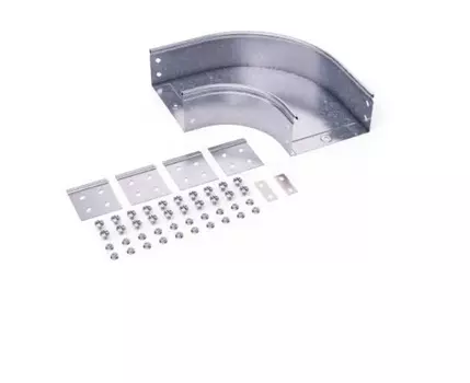 Угол гориз. 90° DKC 36026KZL осн. 400 мм, сталь, цинк-ламель, "S5 Combitech"