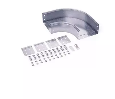 Угол гориз. 90° DKC 36027KZL CPO, (ШхВ) 500х80 мм, сталь, цинк-ламель, в комплекте с крепежными элементами "S5 Combitech"